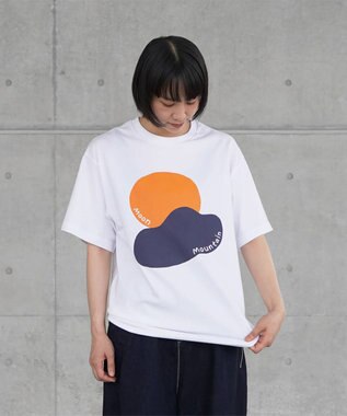 nitorito 【UNISEX】mountain&moon Tシャツ orange