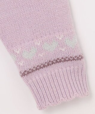 ANY KIDS ノルディック柄 ニット ラベンダー系