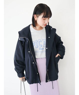 Green Parks 花粉防止　フーデッドブルゾン Navy