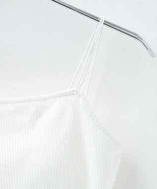 WEGO 【カップ付き】なちゅ盛れカップイン2ストラップキャミ ホワイト