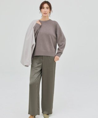 自由区 【カタログ掲載】ドレーピーサテンベイカー パンツ モカ