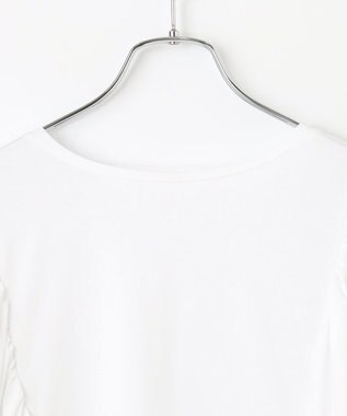 #Newans 【乾燥機可能/接触冷感】ラッフルフリルカットソー ホワイト