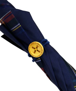 +RING レディース向け プラスリング 晴雨兼用（長ショート） NVY-CHK T1246 紺