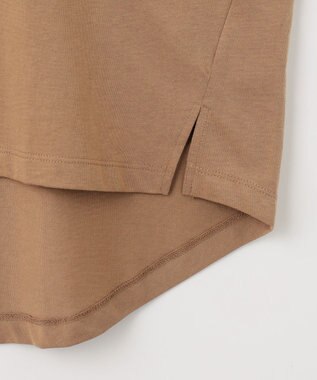 ANY 【UVケア/接触冷感】チュニック丈半袖ロゴTシャツ モカ