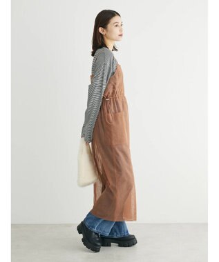 Green Parks ・ＥＬＥＮＣＡＲＥ　ＤＵＥ　チュールドロストキャミワンピ Brown