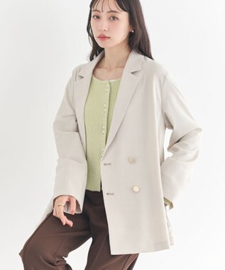 earth music&ecology 【予約】アソート金ボタンジャケット エクリュ