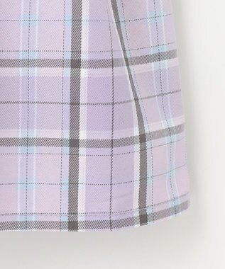 ANY KIDS チェック柄ジャンパースカート ラベンダー