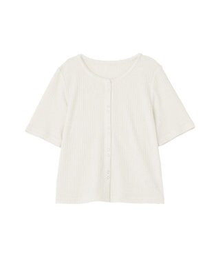 earth music&ecology チェーンリブラメカットソー Off White