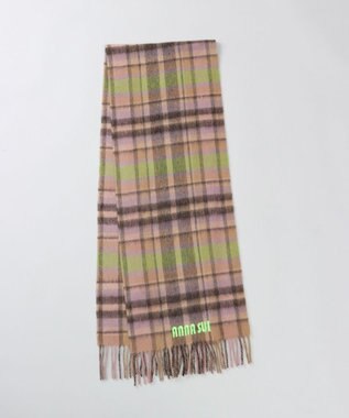 AURORA 【 ANNA SUI（アナ スイ）】ウールチェックマフラー(WASH)