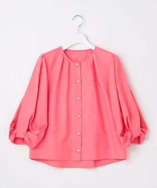自由区 S 【カタログ掲載・Premium Collection】ボリュームスリーブ ブラウス コーラル