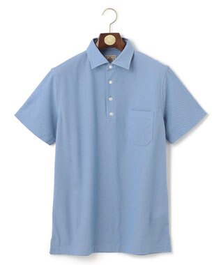 J.PRESS MEN 【ビジネスおすすめ / 吸水速乾】ドレスハニカム ポロシャツ サックスブルー系