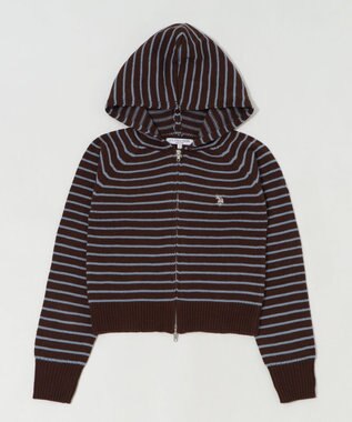 WEGO 【新色追加】別注USPOLOWZIPニットPK ブラウンボーダー