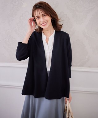 ANY SIS 【洗える】着流し カーディガン ネイビー