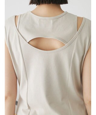 Green Parks カットワークデザインカットソーワンピース Beige