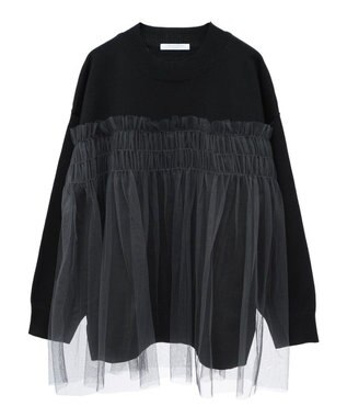 Green Parks チュールドッキングプルオーバー Black