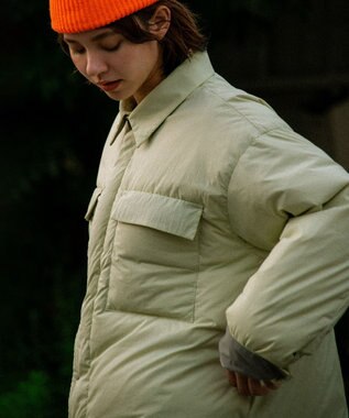 KWD 【日本製/高品質ダウン】LIGHT DOWN SHIRTS JACKET ライトダウンシャツジャケット ライトイエロー