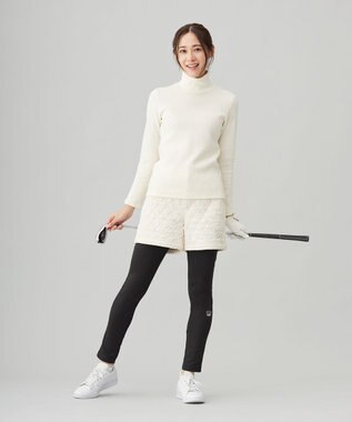 23区GOLF 【WOMEN】グランサーモリブ モックネック 保温性抜群なのに着膨れ感軽減 お出かけにも◎ アイボリー系