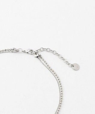 J.PRESS LADIES ドロップ 2連 ネックレス シルバー系