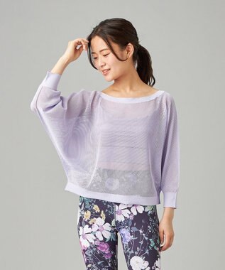 Chacott 【ノーソーイングニット】7分袖メッシュニットTシャツ