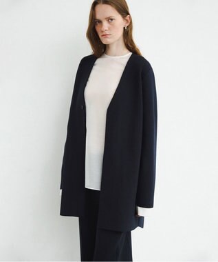 NAVE 【xNAVE】川上桃子コラボ ニットジャケット ネイビー系