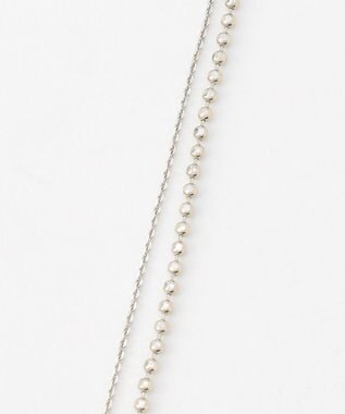 J.PRESS LADIES ドロップ 2連 ネックレス シルバー系