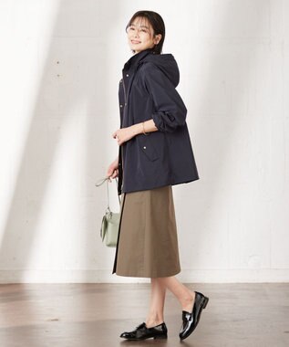 J.PRESS LADIES 【洗える・撥水】マイクロタフタ ブルゾン ネイビー系