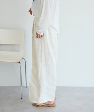 CRAFT STANDARD BOUTIQUE イージースラックス Stripe Ivory