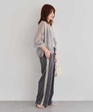 Green Parks 裾ドロストシアーシャツ Gray