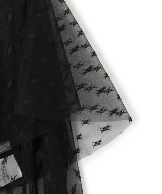 BEIGE， 【洗える・Oggi 11月号掲載】CLOVIS / ケープデザイン総レースブラウス Black