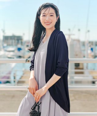 Tiaclasse ドルマンニットカーディガン ネイビー