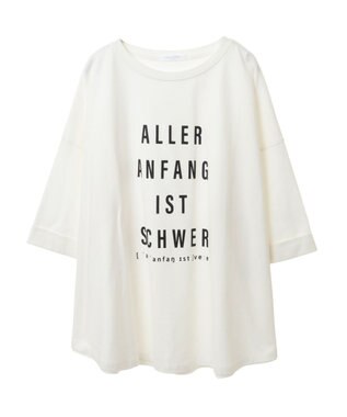 Green Parks インド綿 BIGサイズブロックロゴ半袖プルオーバー Off White