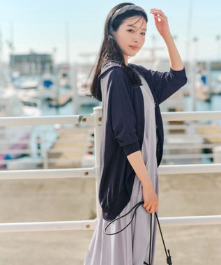 Tiaclasse ドルマンニットカーディガン ネイビー