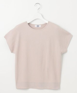 J.PRESS LADIES L 【洗える】レーヨンエリートストレッチ フレンチスリーブ ニット ベージュ系