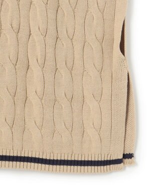 J.PRESS YORK STREET 【WOMEN】チルデンクルーネック ニットベスト ベージュ系