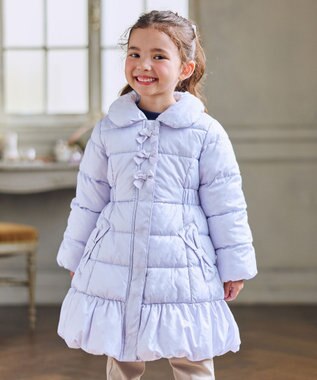 ANY KIDS 【フード取り外し/洗濯機可能】Aラインコート サックスブルー