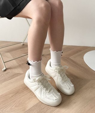 WEGO レースローカットスニーカー ホワイト