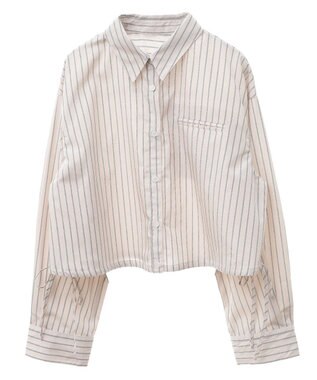 earth music&ecology Ｓｅｔ２点　ドロストショートシャツ＋キャミブラウス Beige