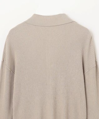GRACE CONTINENTAL スラブリブシャツニットトップ ベージュ