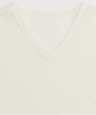 WACOAL MEN インナー　綿100％　洗濯してもやわらかさ続く　毛玉になりにくい　3分袖　Vネック　/ワコールメン　WL5123 ホワイト