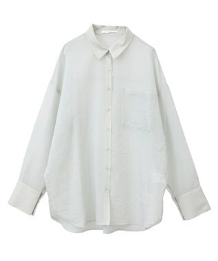 Green Parks 　・ＥＬＥＮＣＡＲＥ　ＤＵＥ　ラメシアー長袖シャツ Charcoal Gray