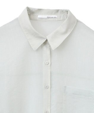 Green Parks 　・ＥＬＥＮＣＡＲＥ　ＤＵＥ　ラメシアー長袖シャツ Charcoal Gray