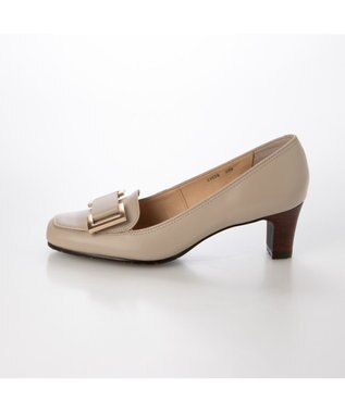 ing <ing>スクエアバックルローファーパンプス ベージュ