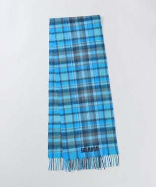 AURORA 【 ANNA SUI（アナ スイ）】ウールチェックマフラー(WASH) ブルー
