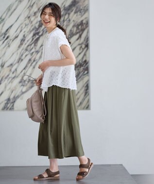 ANY 【大好評につき新色登場！/洗濯機可能/接触冷感/UVケア】清涼リラックススカーチョ カーキ