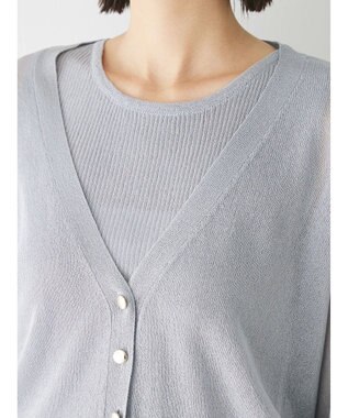 Green Parks シアーカーディガン＋タンクトップＳＥＴ Gray