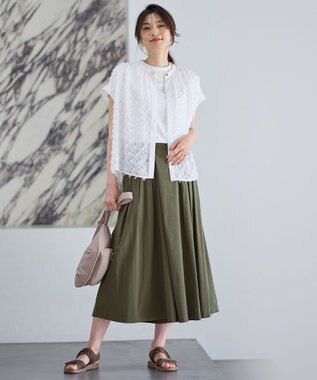 ANY 【大好評につき新色登場！/洗濯機可能/接触冷感/UVケア】清涼リラックススカーチョ カーキ