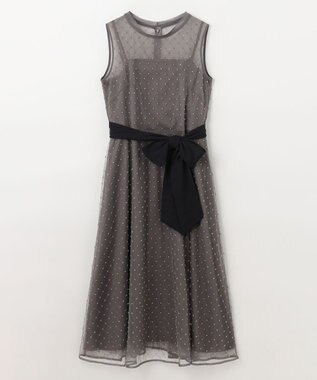 GRACE CONTINENTAL ビーズembドレス チャコール