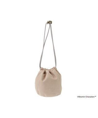 genten サステナブル巾着 手持ちタイプ「ムーミン＆スナフキン」 グレージュ