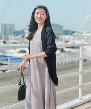 Tiaclasse ドルマンニットカーディガン ネイビー