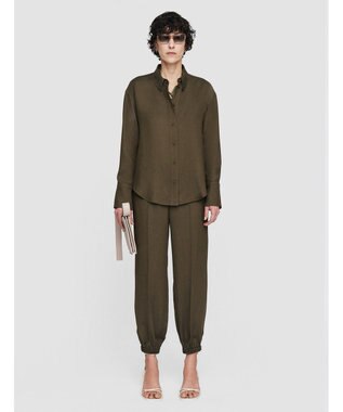 JOSEPH ビスコースツイル　ボタンダウンシャツ Hass Avocado